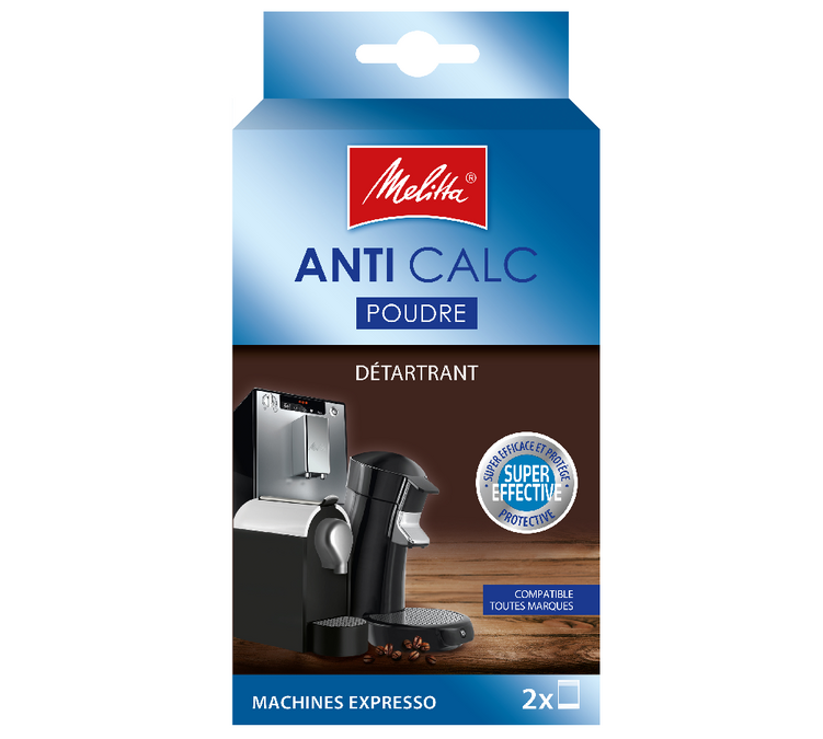 MELITTA Avkalker - Anti Calc for automatiske kaffemaskiner (2 x 40g)