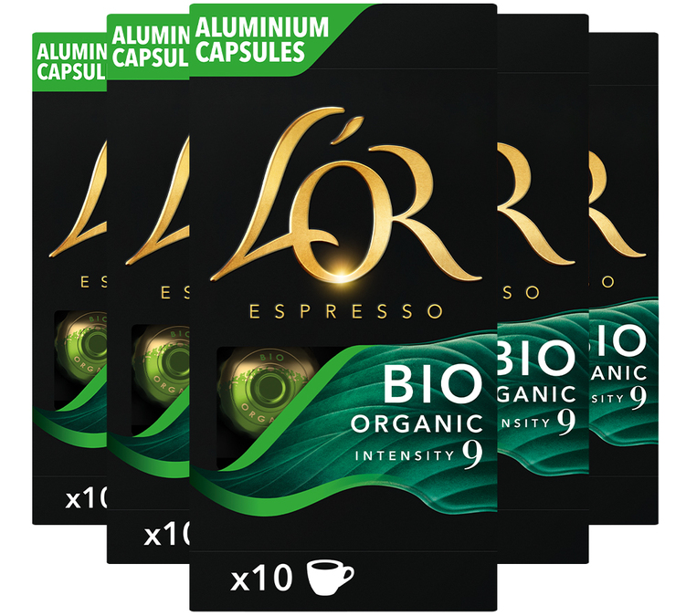 50 kapszula kompatibilis a Nespresso* Original Intenzív Bio organikus - L'OR ESPRESSO-val
