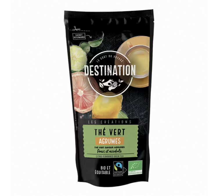 Økologisk og Fair Trade Grønn Te med Sitrus - Løsvekt 80 g - FAIRTRADE - DESTINATION