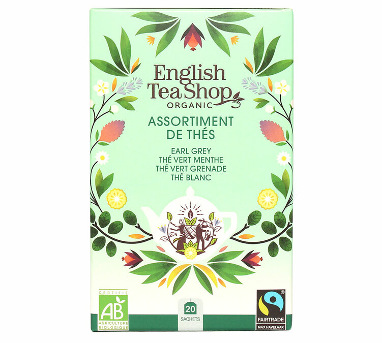 Biologische & Fairtrade Thee Assortiment - 4x5 zakjesmengsels - FAIRTRADE - ENGLISH TEA SHOP
