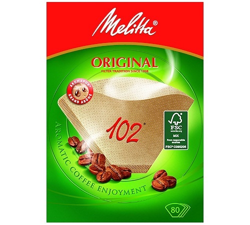 Filtros de café MELITTA - Castanho 102 - 80 un