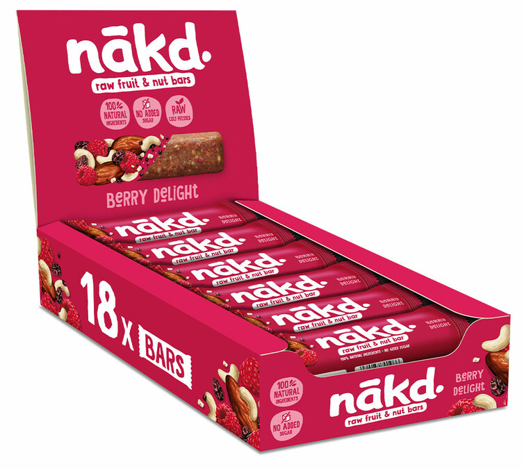 Scatola Barra Raw Delizia di Bacche - 18 x 35 g - NAKD