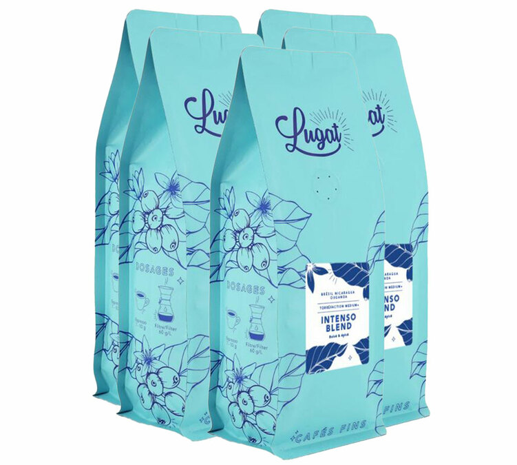 5 Kg Κόκκοι Καφέ για Επαγγελματίες Intenso Blend (πρώην ονομαζόμενος Ιταλικός Χυμός) - Lugat