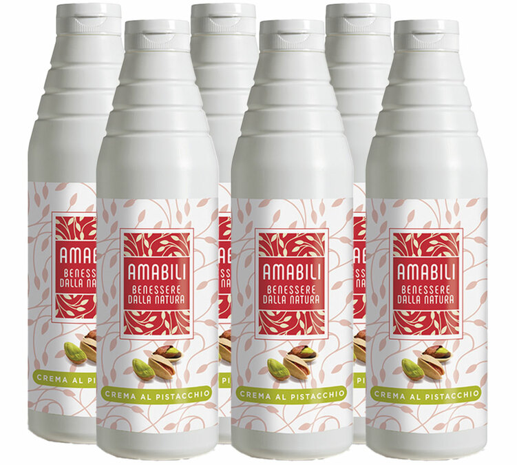 6 darabos Amabili topping szócsomag - Pisztácia - 6 x 900 ml