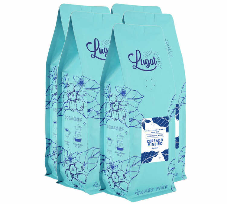 5 Kg Professionella Kaffebönor Brasilien Cerrado Mineiro - Lugat