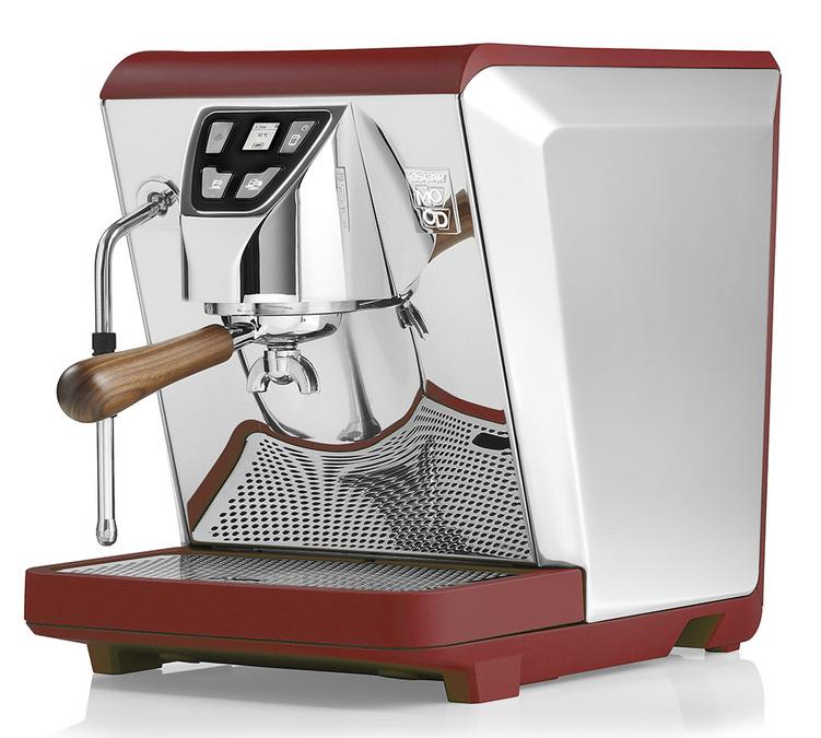 Máquina de café espresso Nuova Simonelli Oscar Mood roja con depósito