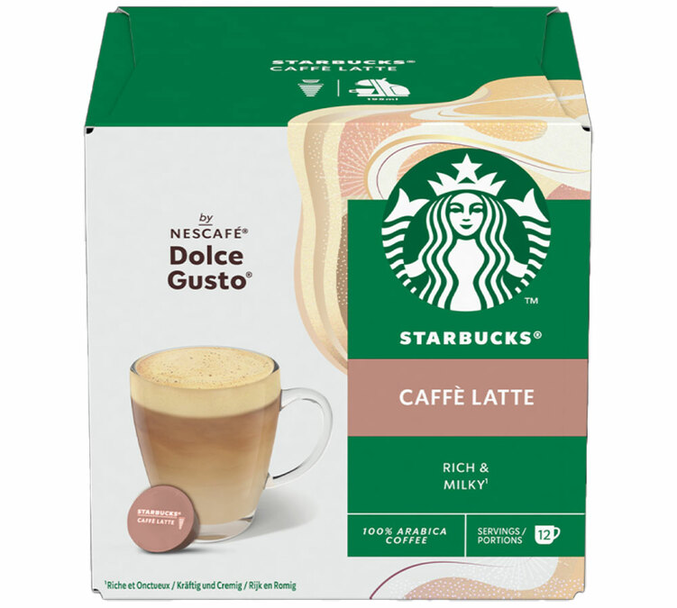 12 kompatibla kapslar för Nescafé* Dolce Gusto* Caffè Latte – STARBUCKS
