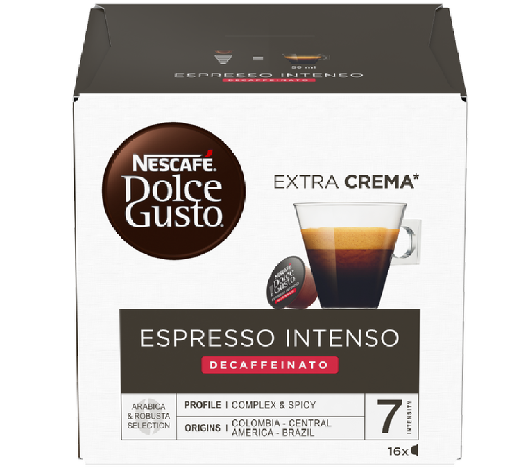 16 cápsulas Espresso Intenso Descafeinado - Nescafé DOLCE GUSTO