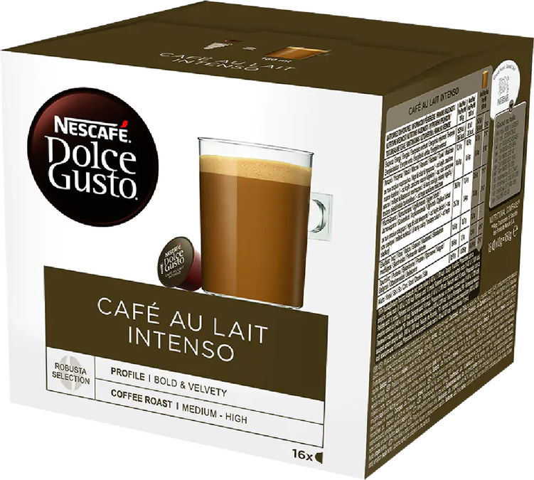16 kapslar Café au lait intenso - Nescafé* DOLCE GUSTO*