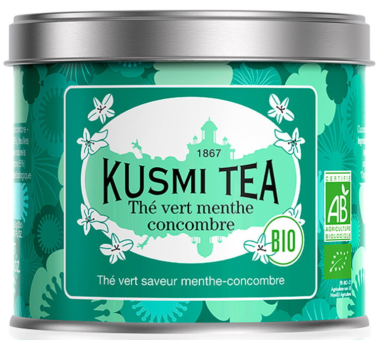 Té Verde con Menta y Pepino Ecológico - A Granel 100 g - KUSMI TEA