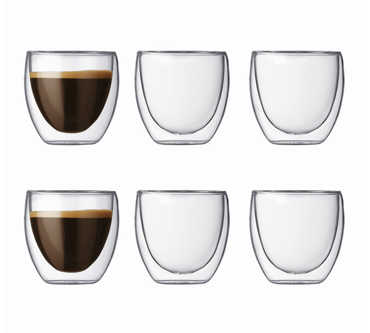 Vasos de doble pared BODUM - Pavina 6x8cl