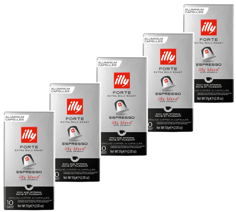 50 Compatible Capsules for Nespresso* Original Strong Roast - ILLY