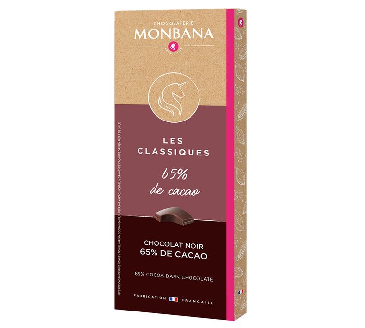 Zartbitterschokolade-Tafel 65% - 80 g - MONBANA