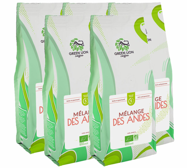 5 Kg Bio Kávébab Profiknak Az Andok Keveréke - Green Lion Coffee