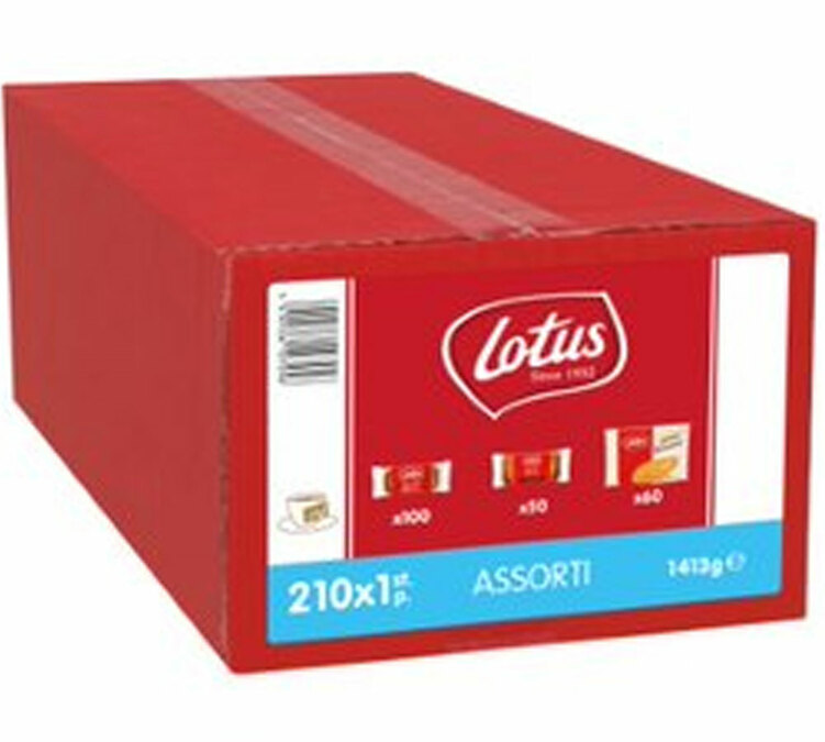 Dėžė su Biscoff dozatoriumi 3 sausainių asortimentas - 210 sausainių - LOTUS