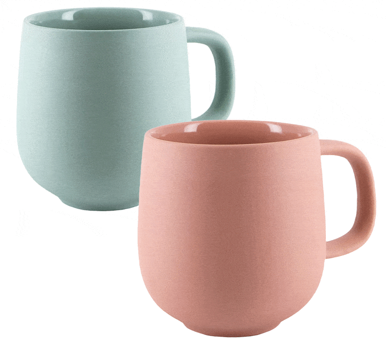 Caneca Terra Tijolo + Caneca Terra Sálvia - 33 cl - PYLANO