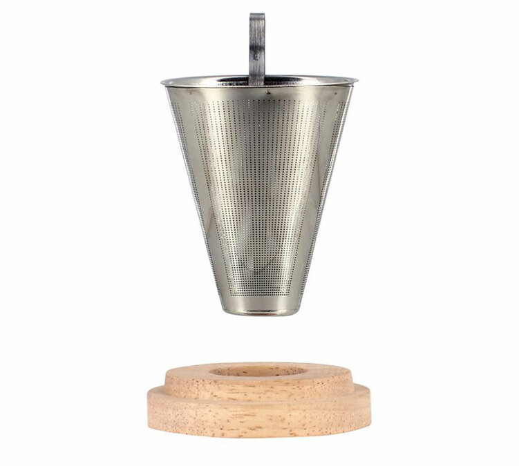 OGO Living Sven Tea Infuser Stainless Steel with Wooden Lid