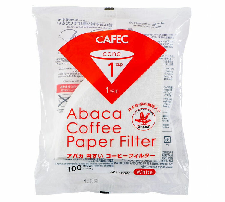 Abaca filter 1 šolja Bela - 100 komada - CAFEC