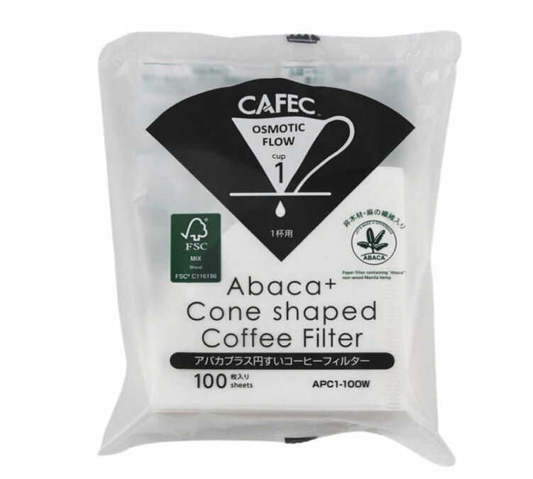 Abaca+ Filter 1 šolja Bela - 100 komada - CAFEC