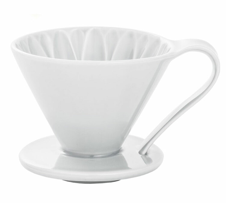 CAFEC Arita Flower fehér porcelán csepegtető 4 csészéhez