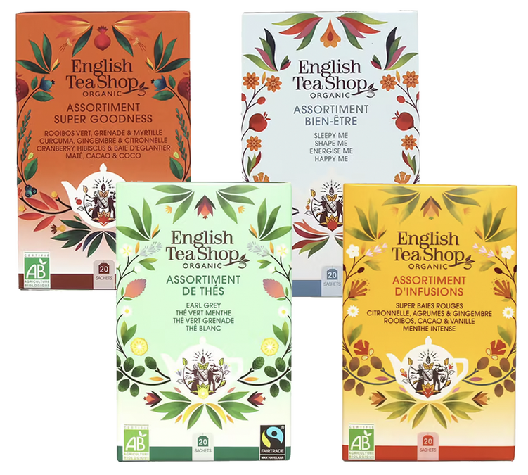 Surtejos de Tés e Infusiones Ecológicas - 4 x 20 bolsitas - ENGLISH TEA SHOP