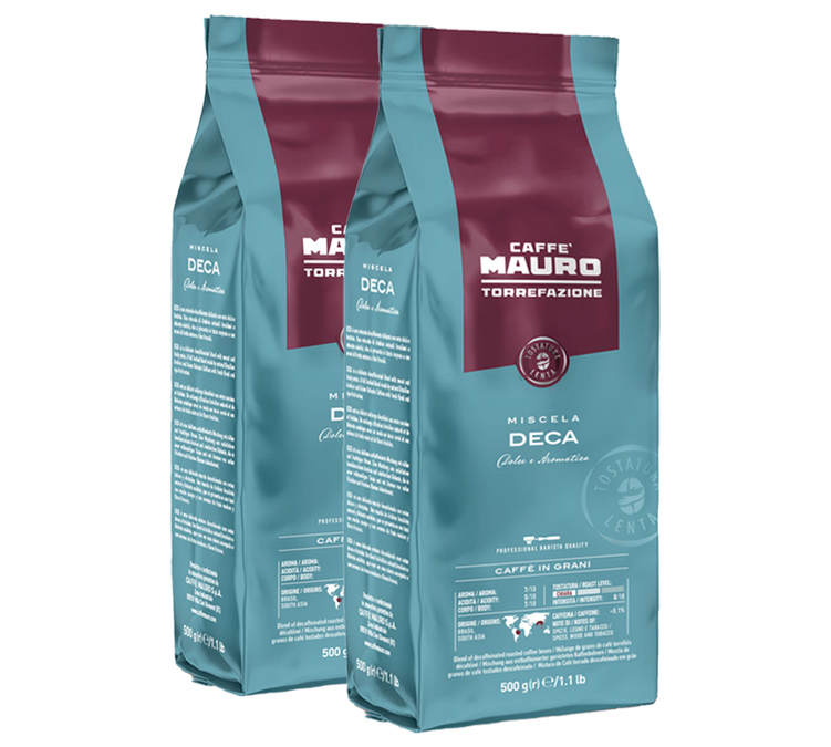 1 Kg Kaffee ganze Bohne für Profis Entkoffeiniert - Caffe Mauro
