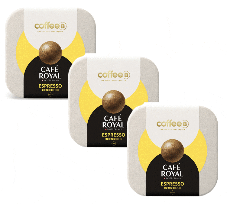 27 Μπάλες καφέ espresso συμβατές με CoffeeB - CAFÉ ROYAL