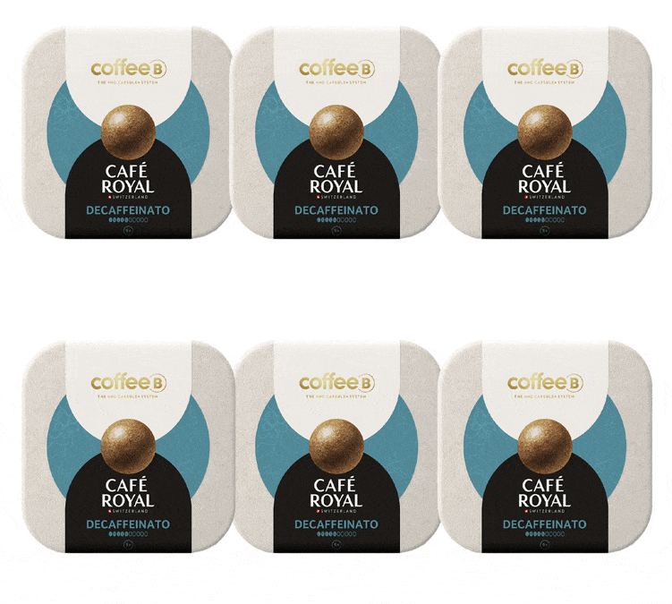 54 Bocce di Caffe Decaffeinato compatibili con CoffeeB - CAFÉ ROYAL