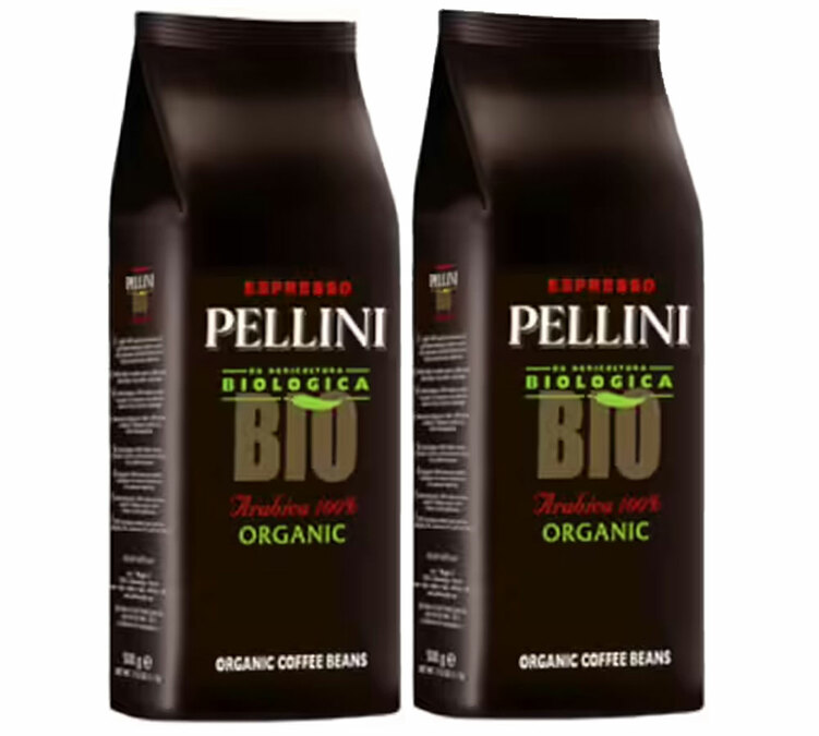 2 x 500 g - Кафе на Зърна - Био 100% Арабика - PELLINI