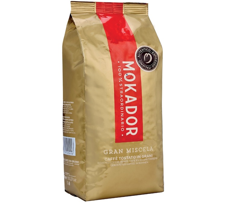 1 Kg Caffè in Grani Ingrosso 100% Straordinario Gran Miscela - Mokador Castellari