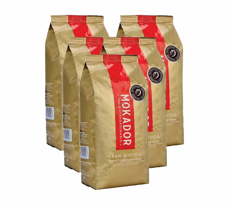 5 Kg - Kava u zrnu velika količina 100% Straordinario Gran Miscela - Mokador Castellari