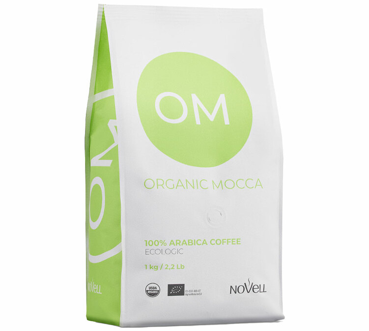 1 Kg Café em grão para profissionais Mocca biológico - Novell