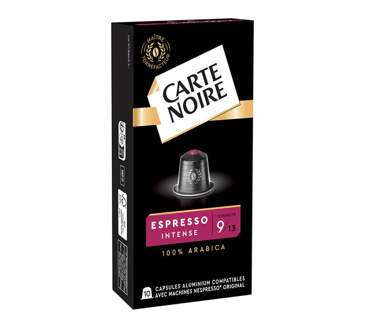 10 capsule compatibili con Nespresso* Original Espresso Intenso n°9 - CARTE NOIRE
