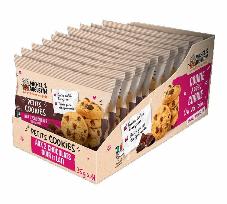 Pequenos Cookies de Dois Chocolates - 11 saquetas x 35 g - MICHEL & AUGUSTIN