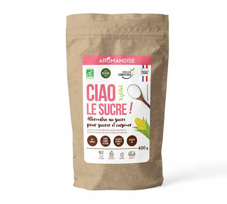Kukurūzų cukrus Ksilitolis Veganų Ekologiškas - 400 g - AROMANDISE