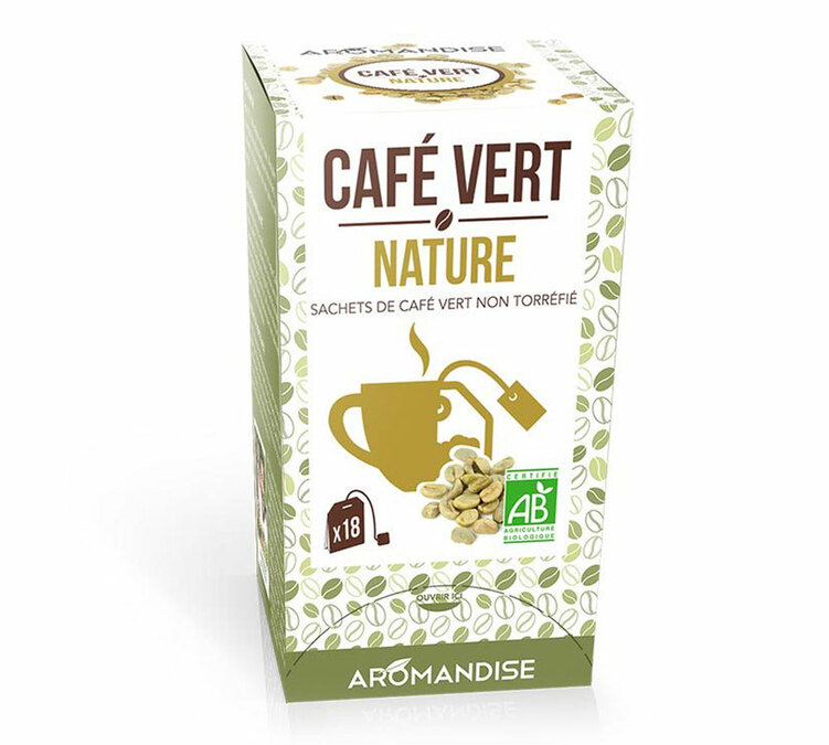 Biologische Groene Koffie - 18 zakjes - AROMANDISE