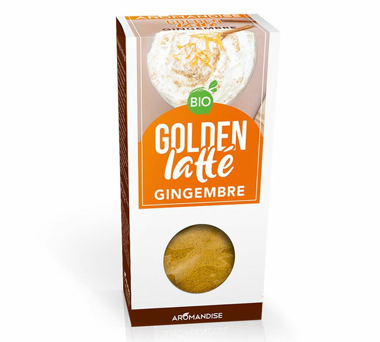 Golden Latte Curcuma Zenzero Bio - Granello 60 g - AROMANDISE