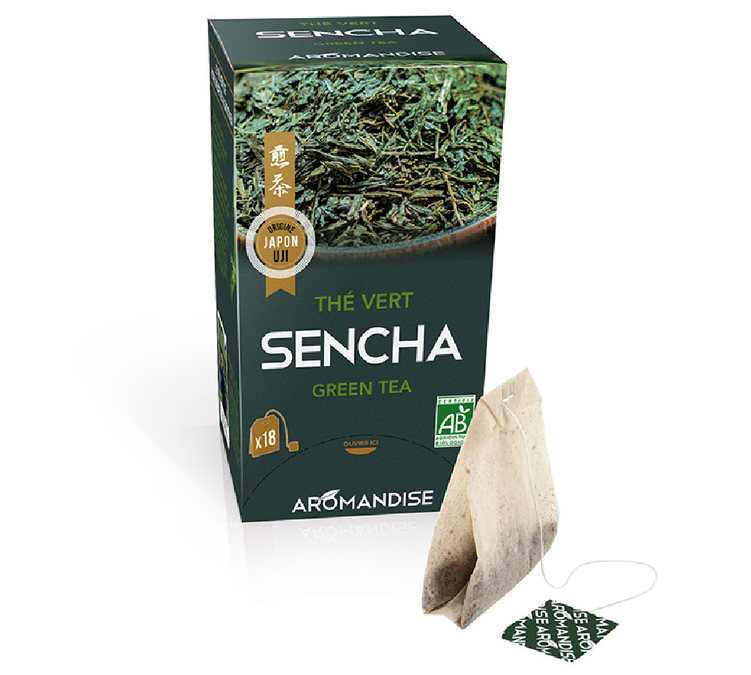 Thé Vert Sencha Bio - 18 sachets- AROMANDISE 