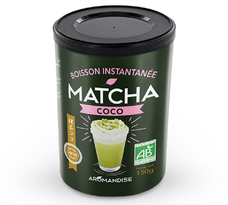 Matcha Kokos Zachtheid Biologische Instantdrank - Los 150 g - AROMANDISE
