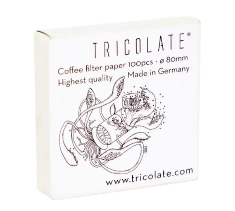 Set van 100 papieren koffiefilters - TRICOLATE