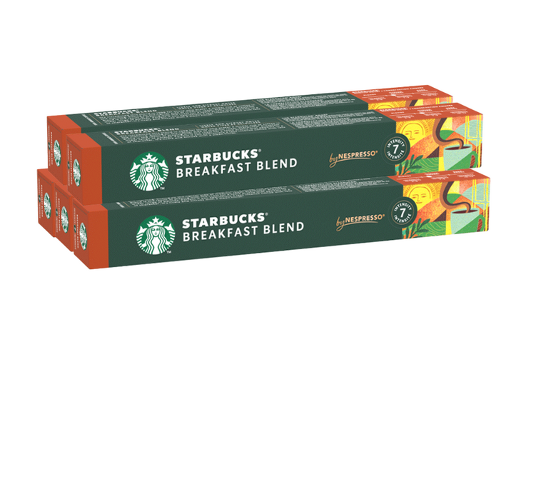 50 capsules compatibles Nespresso* Original  Breakfast Blend - STARBUCKS