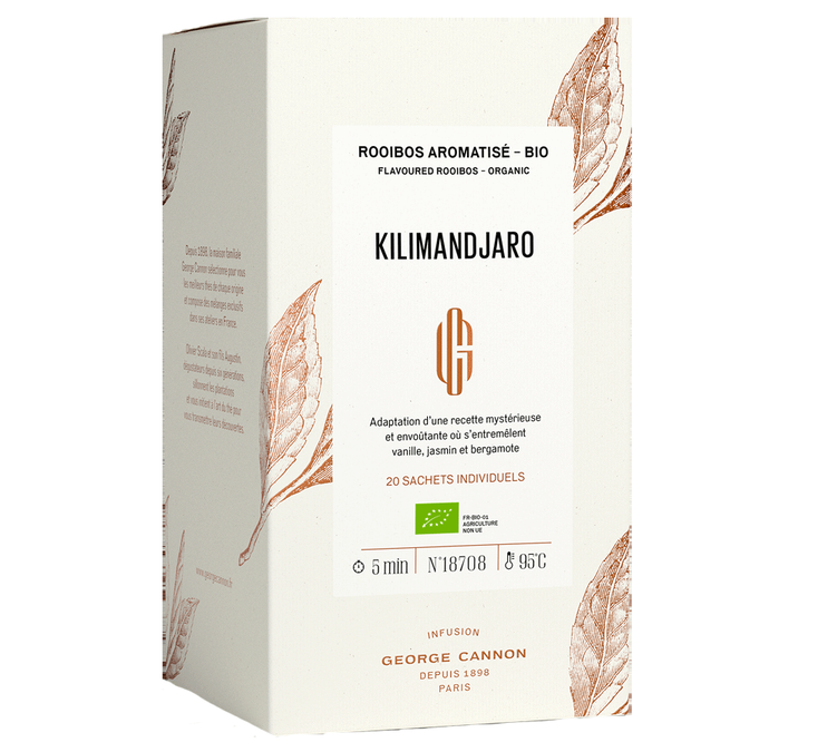 Rooibos Aromatizzato Kilimangiaro Biologico - 20 bustine - GEORGE CANNON