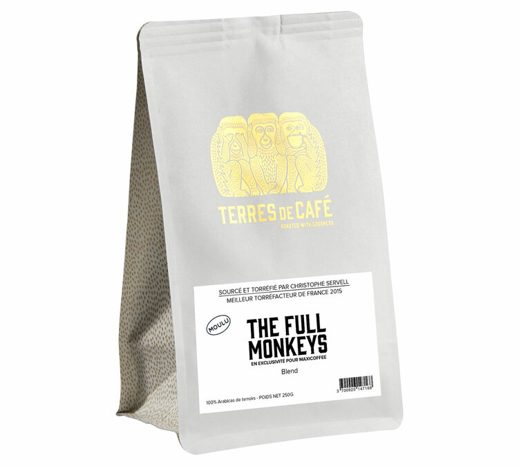 250 g - Mlevena kafa - The Full Monkeys - TERRES DE CAFÉ &