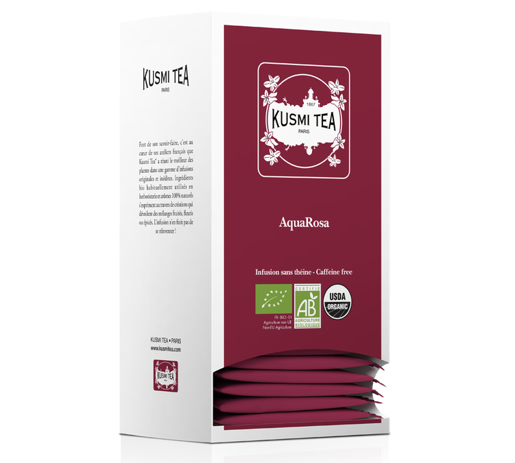 Infuso AquaRosa Bio - 10 confezioni in cartone 25 filtri - KUSMI TEA