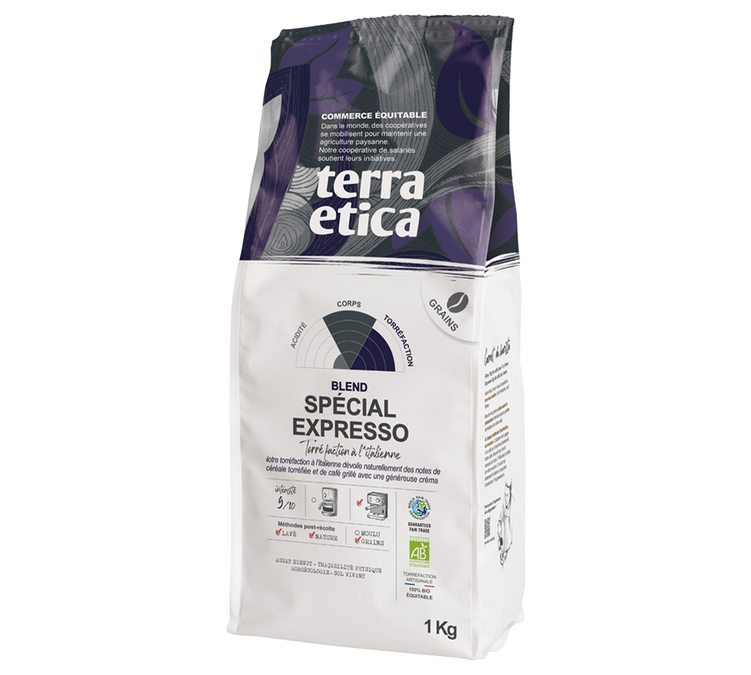 1 kg - Кафе на зърна - Био еспресо специално - TERRA ETICA