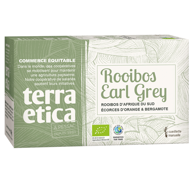 Rooibos Earl Grey Biologico & Equosolidale - 20 bustine - TERRA ETICA
