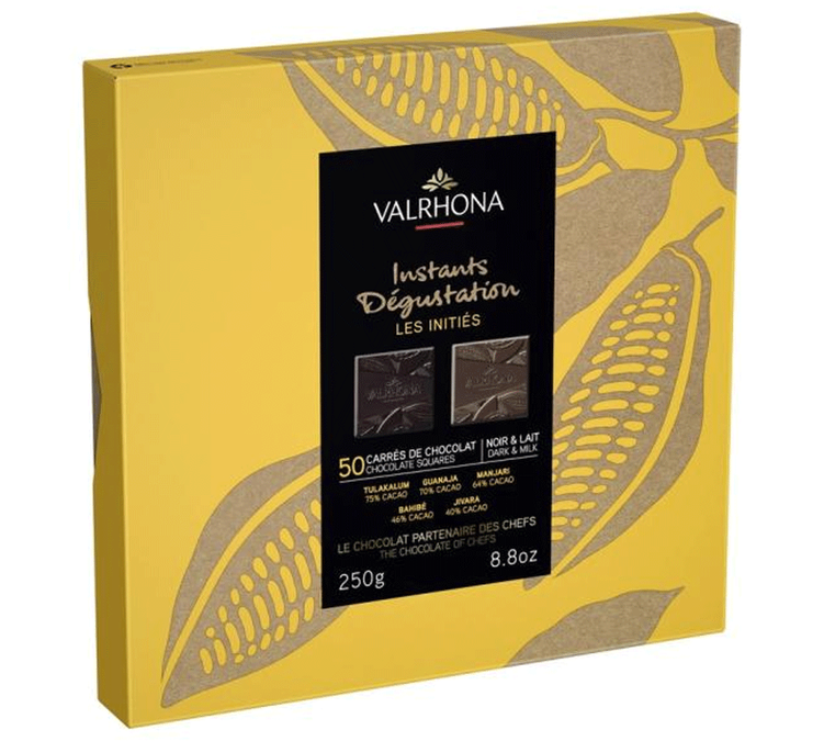 Šokolado Dovanų Rinkinys Pieniškas ir Juodas Les Initiés - 50 Napolitainų - VALRHONA