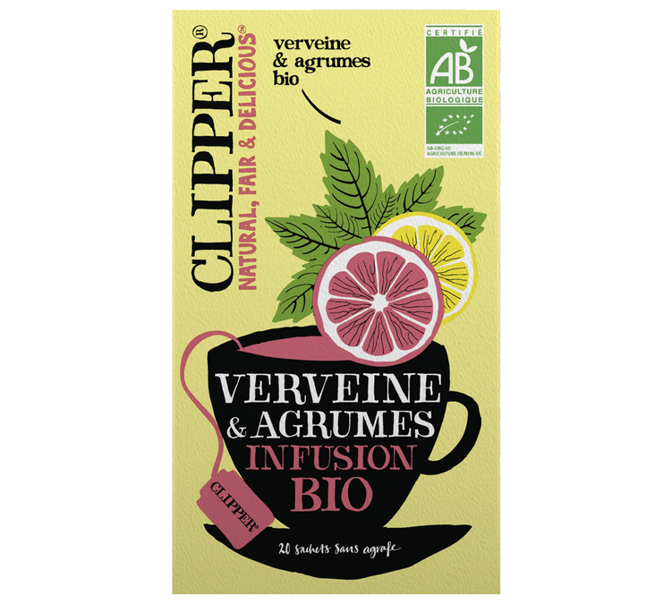 Infusão Bio de Verbena e Cítricos - 20 saquetas - CLIPPER