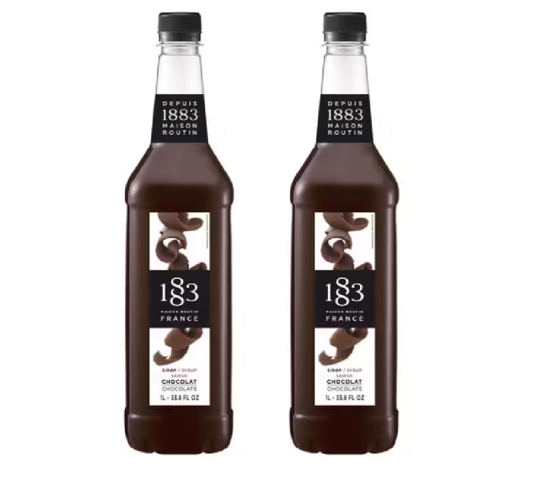 Jarabe de Chocolate 1883 Routin - Botella de Plástico - 2 x 1 L