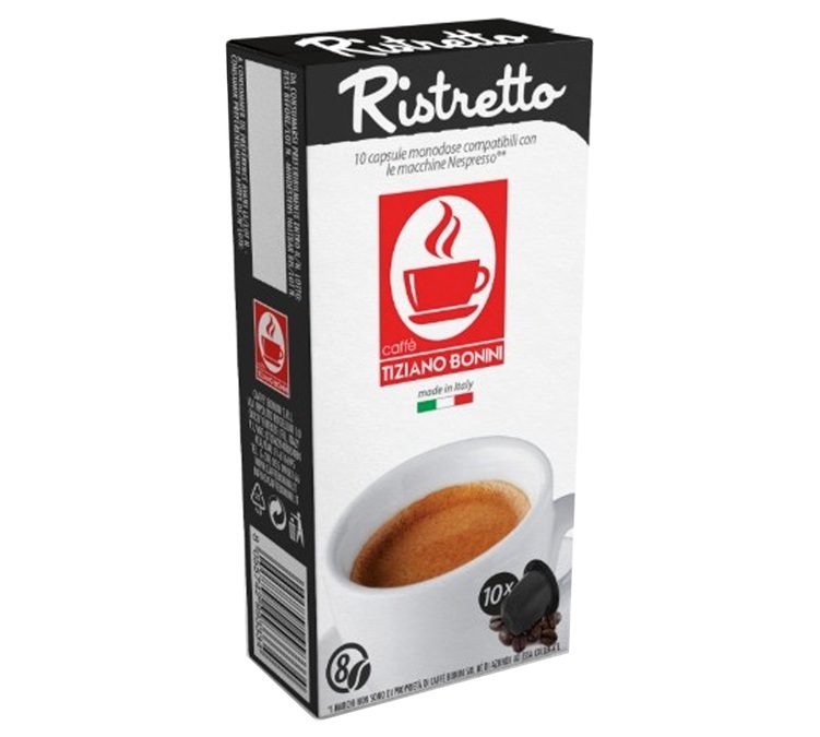 10 capsules compatibles Nespresso* Original Ristretto - BONINI